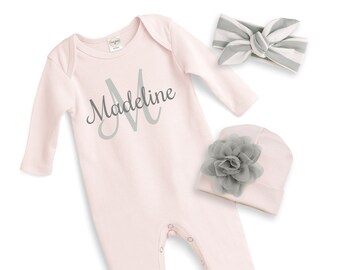 monogram baby outfit etsy