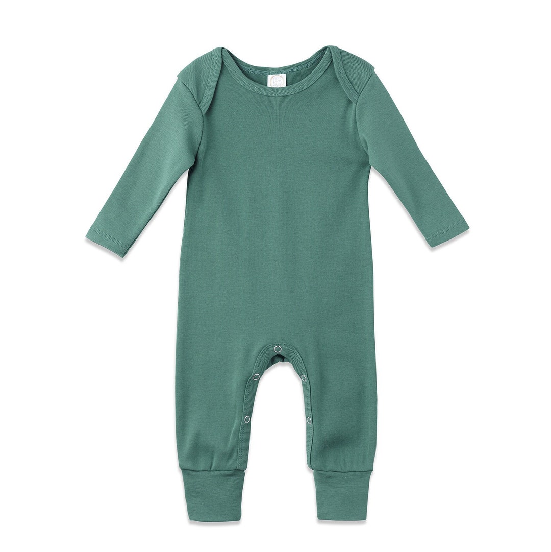 Green Baby Romper 100 Cotton Tesa Babe Etsy