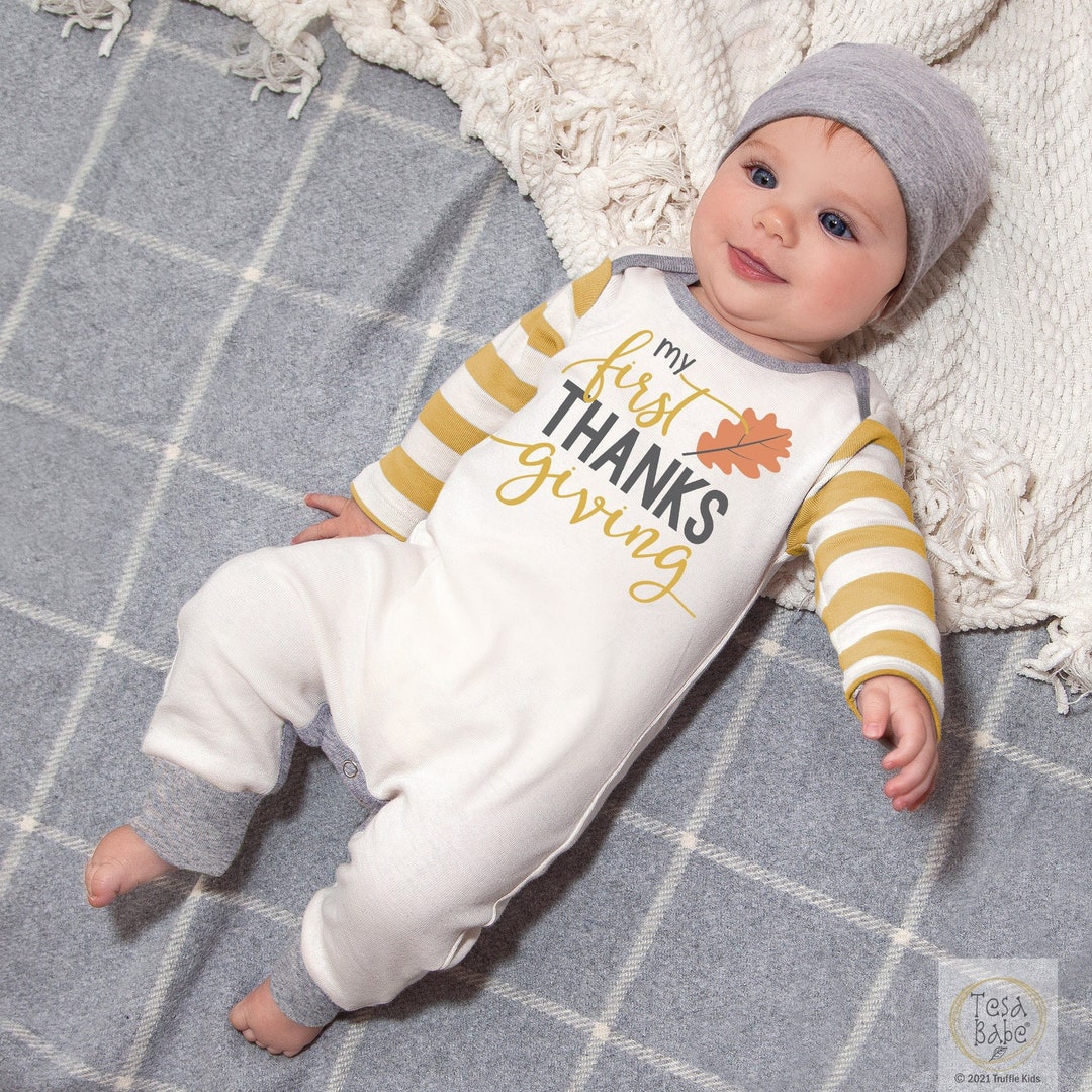 Baby Boy Thanksgiving Romper My 1st Thanksgiving Outfit Etsy