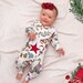 Baby Girl Christmas Romper - Ultra Soft Bamboo Cotton Blend Pajama Set - Family Matching - Mommy & Me 