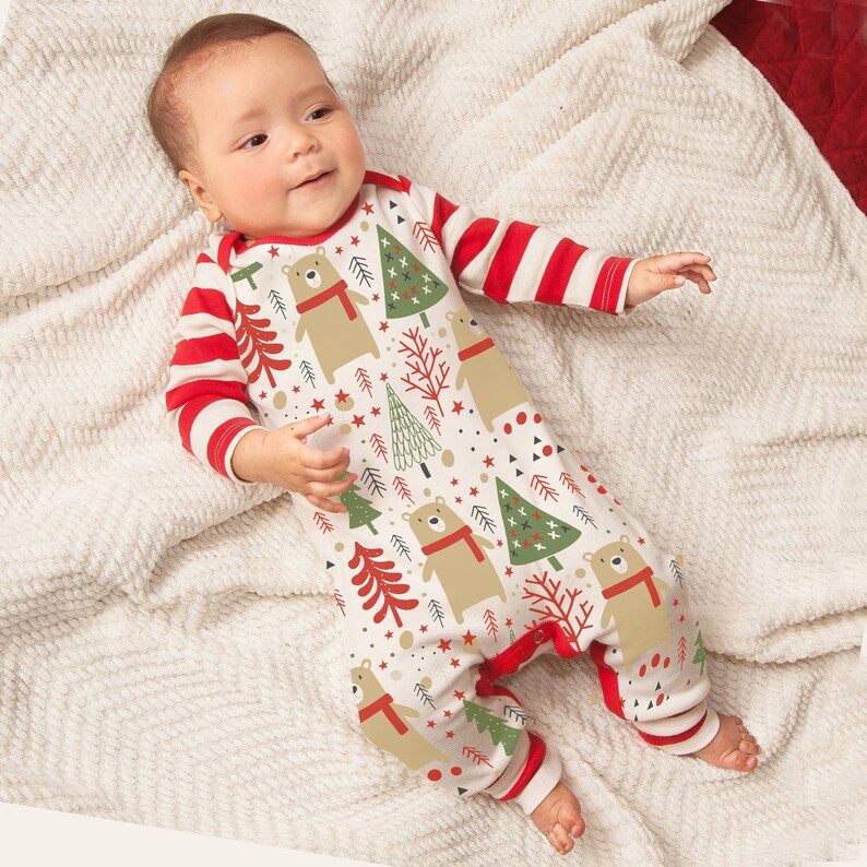 Christmas Baby Romper Newborn Boy 1st Christmas Outfit Etsy