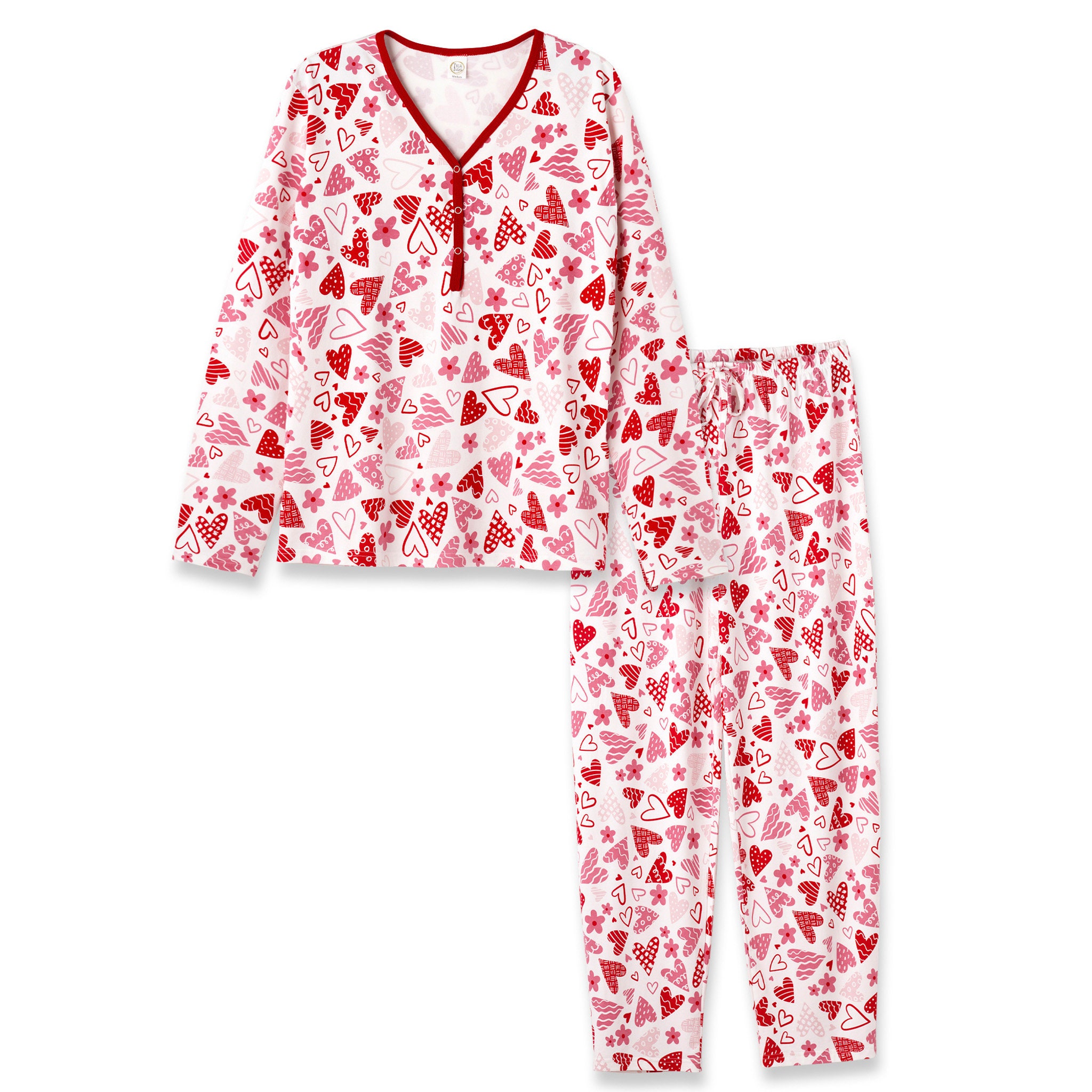 Valentine&#39;s Day Bamboo Pajamas - Family Matching Pajamas Set, Mommy and Me Outfits, Soft Valentine&#39;s PJs for Babies, Kids, Women
