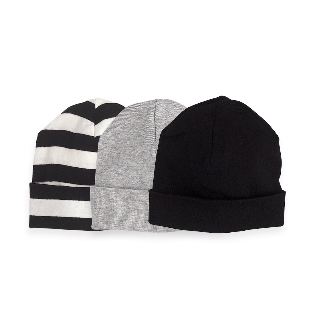 Baby Hats Boys Girls Neutral, Black, Grey Baby Boy Hat, Newborn Boy