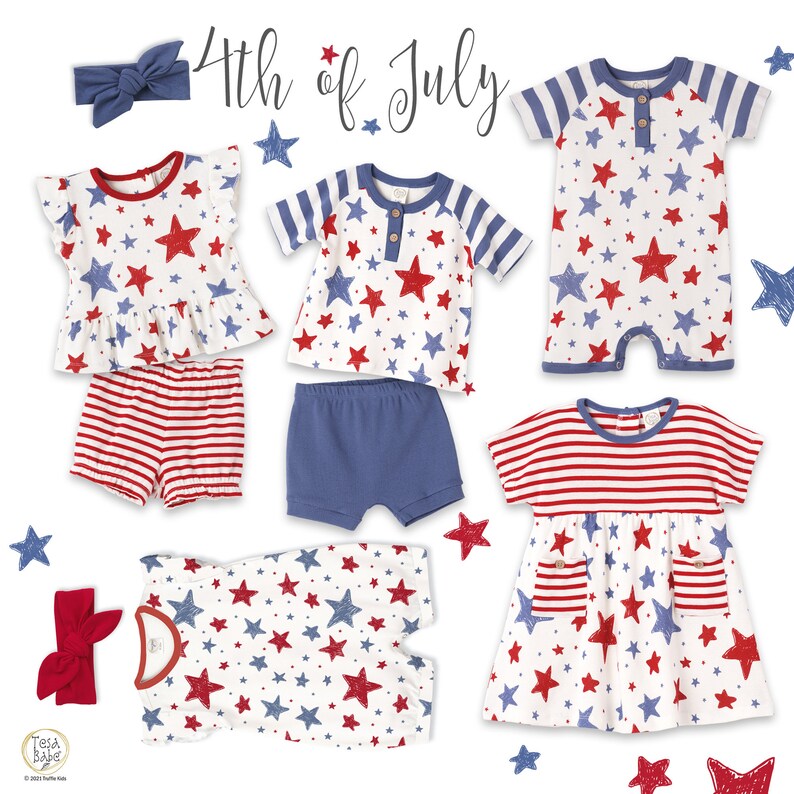 Baby Girl Rompers, Baby Bubble Romper, Baby 4th of July, Patriotic Baby, Baby Stars Stripes, Babygirl Clothes, Tesa Babe