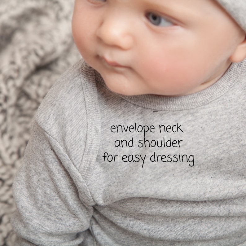 Personalized Newborn Coming Home Outfit Off White and Grey Etsy