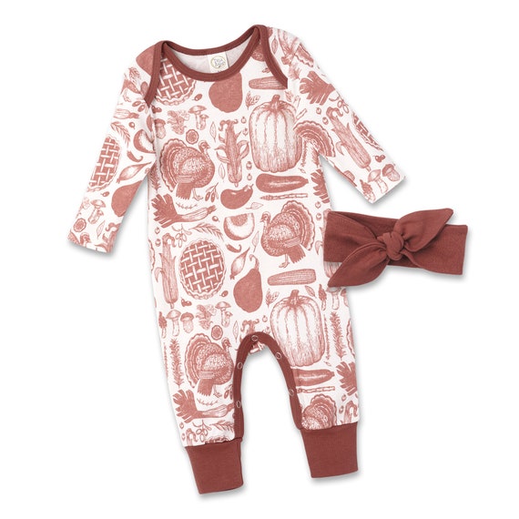 baby girl thanksgiving romper