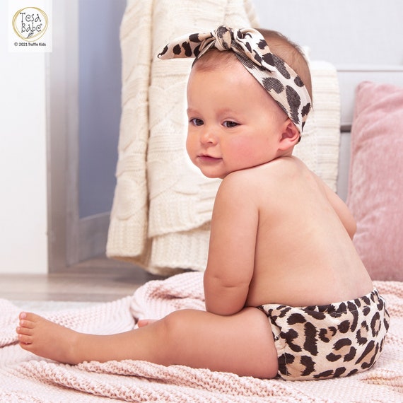 Baby Girl Diaper Cover, Leopard Cheetah Animal Print Baby Girl