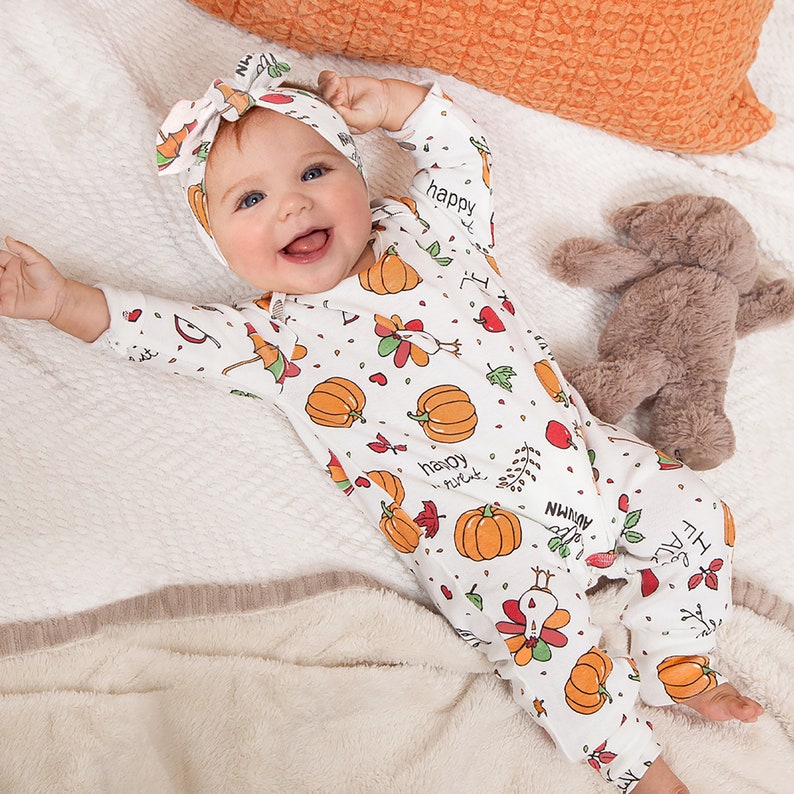 Baby Girl Thanksgiving Outfit Baby Girl Fall Outfit First - Etsy