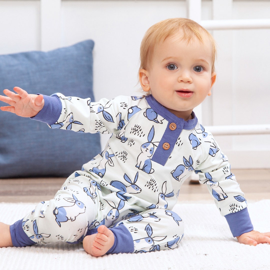 Barboteuse de Pâques pour bébé garçon mélange de coton et de