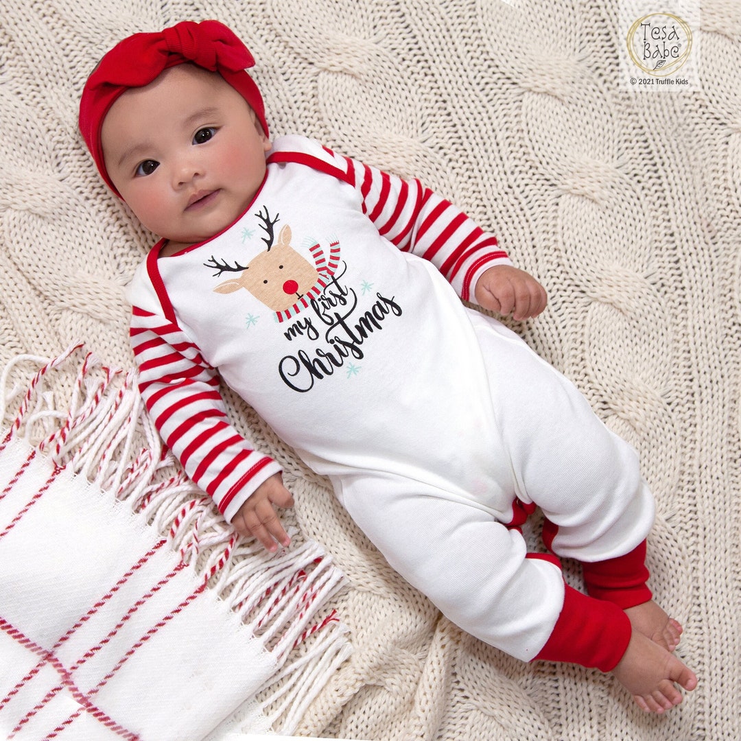 Baby Girl My First Christmas Outfit Newborn Girl 1st Etsy