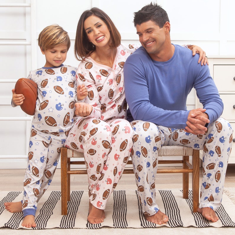 Women's Pajama's Bamboo Cotton Game Day American Football Loungewear Mommy & Me image 2