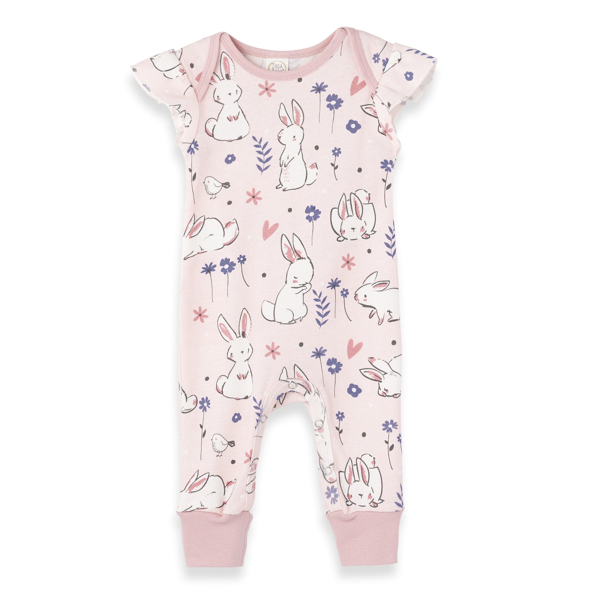 Paques Bebe Tenue De Pâques Bébé Fille - Barboteuse Et Chapeau à Oreilles De Lapin - Coton/Lin - 0-18 Mois Tenue Pâques Bébé