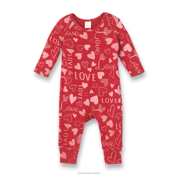 Best Deal for Newborn Baby Girl Valentines Outfits Heart Jumpsuit