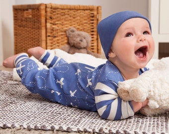 Entzückendes Piloten-Outfit für Jungen, weiche und bequeme Kleidung für Neugeborene, perfektes Geschenk zum Thema Flugzeug für kleine Flieger, süßer Baumwoll-Strampler