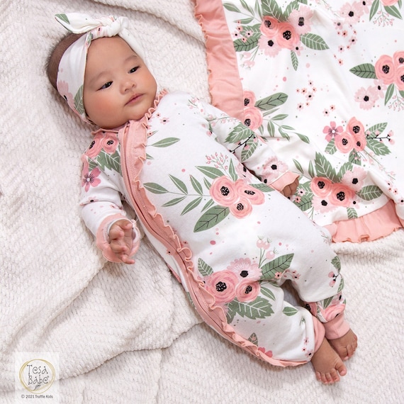 Conjunto de 5 piezas de ropa de algodón para bebé recién nacido de 0 a 3  meses, incluye ropa de dormir, pantalones, camiseta, gorro, talla única