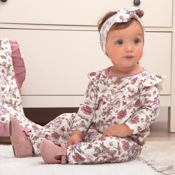 Baby Girl One Piece Bubble Romper Bamboo Cotton Vintage Etsy