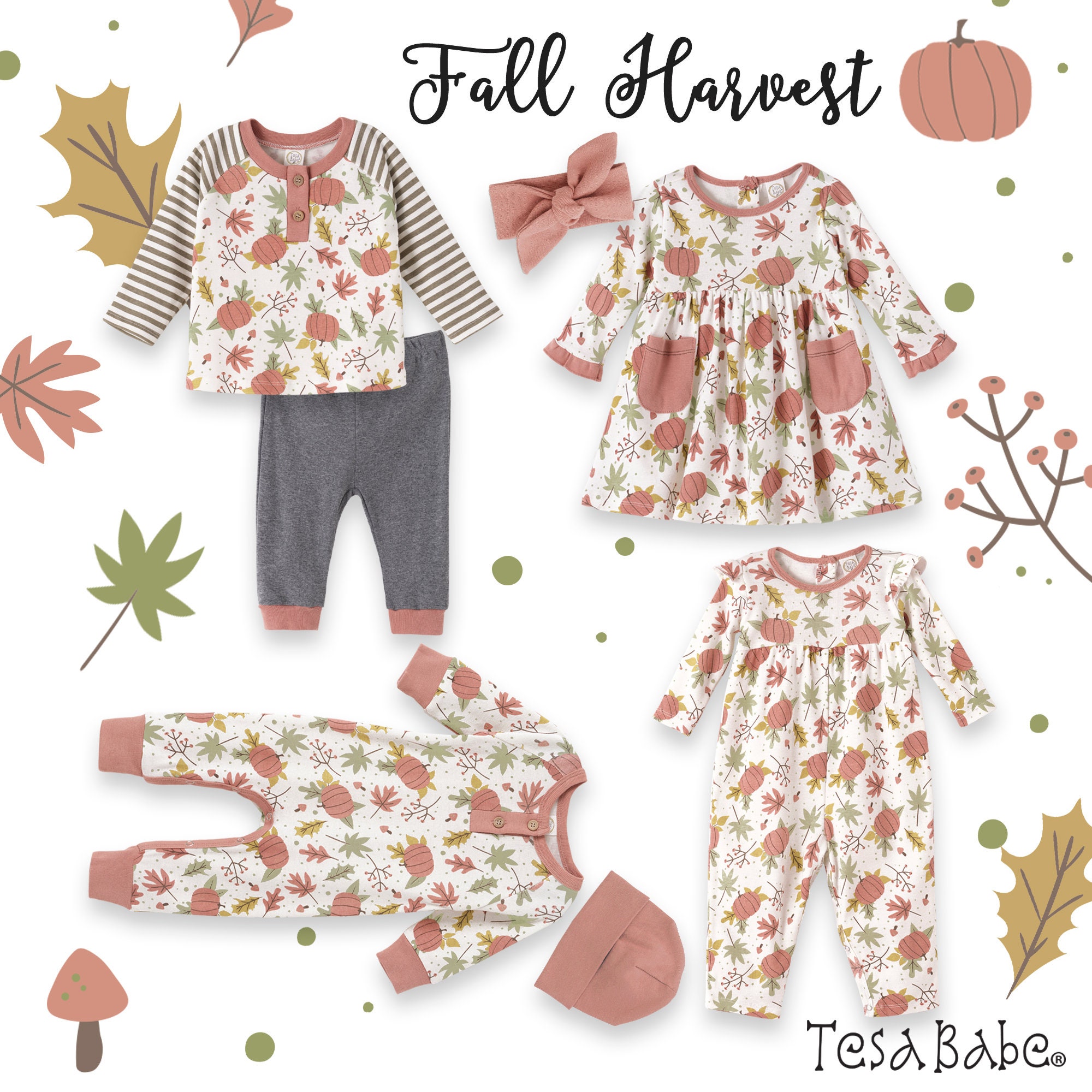 Baby Thanksgiving Henley Romper - Bamboo Blend Fabric With