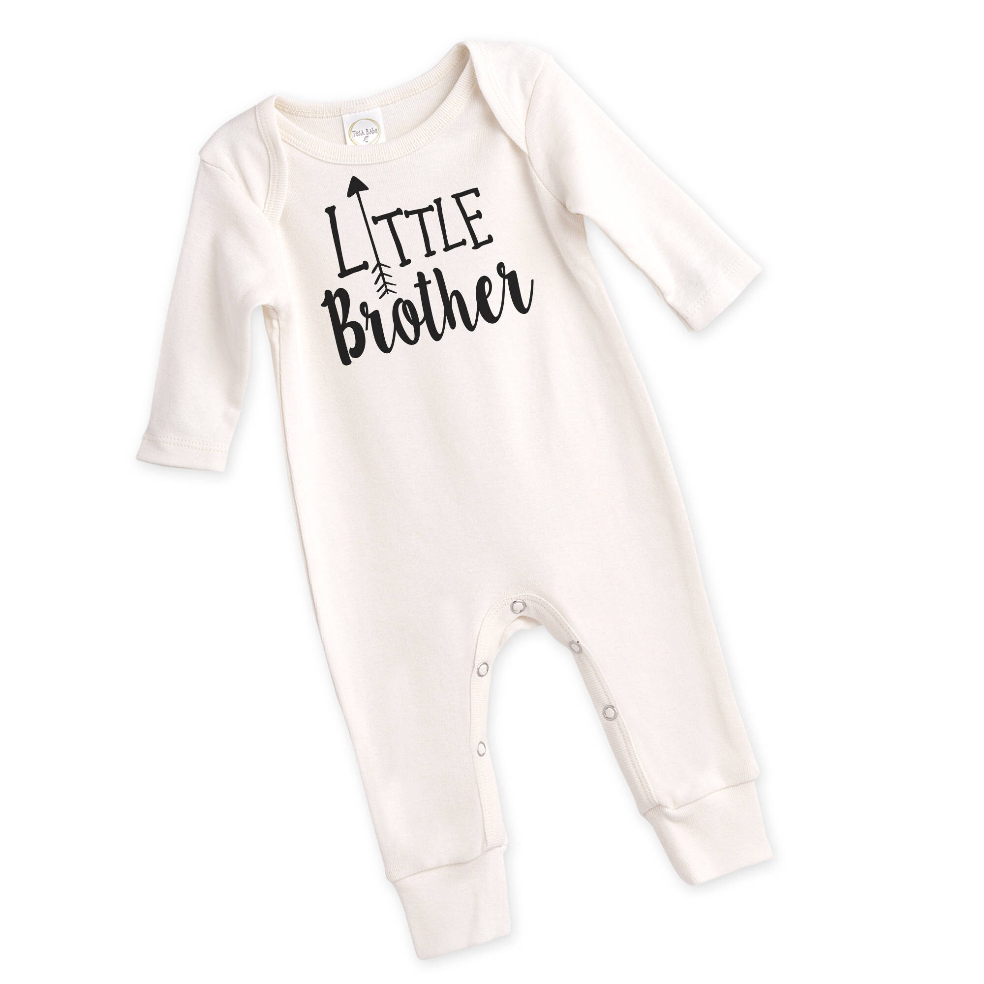 Newborn Little Brother Coming Home Outfit, Black White Baby Outfit
