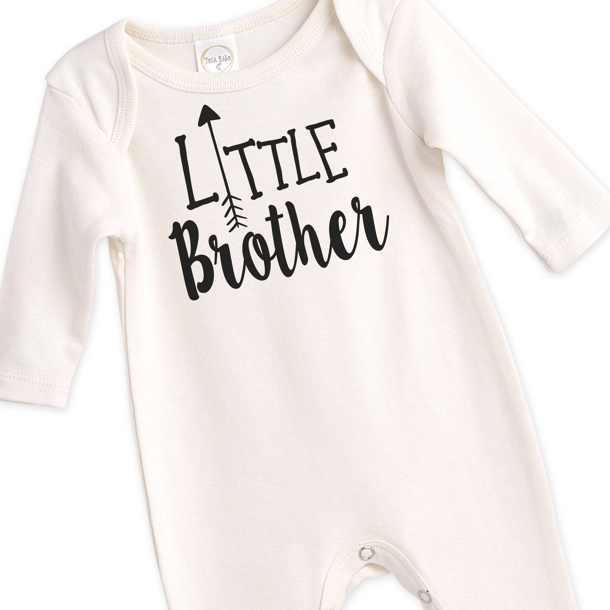 Newborn Little Brother Coming Home Outfit, Black White Baby Outfit