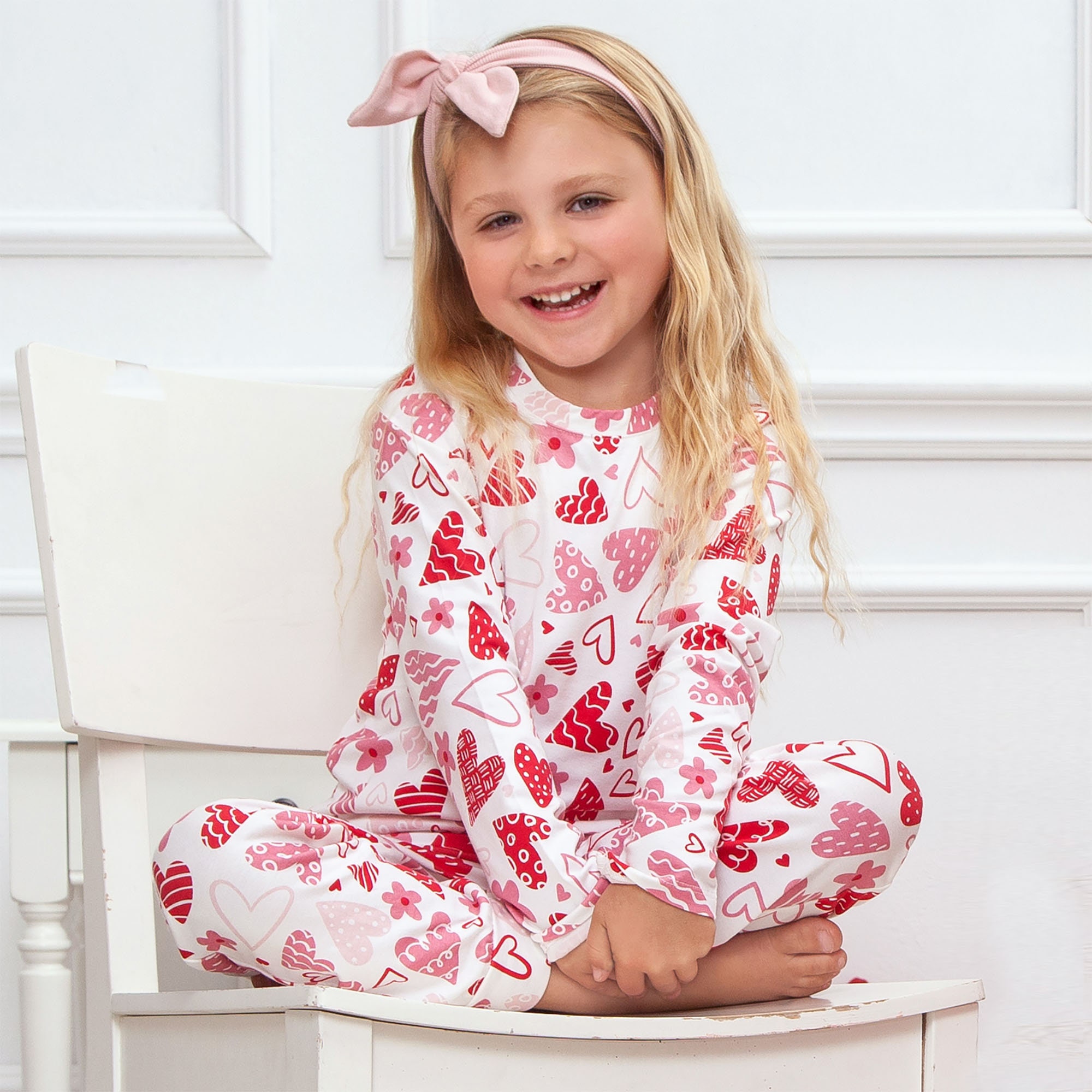 Valentine&#39;s Day Bamboo Pajamas - Family Matching Pajamas Set, Mommy and Me Outfits, Soft Valentine&#39;s PJs for Babies, Kids, Women
