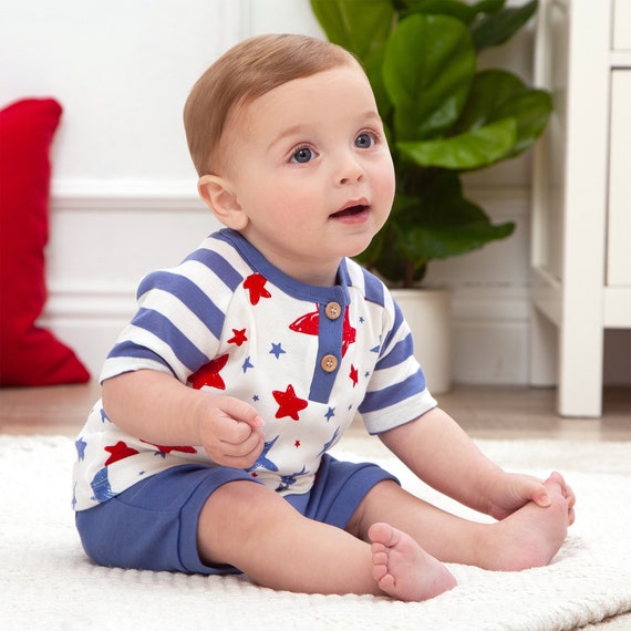 Tenue bébé garçon 4 juillet, vêtements bébé garçon, bébé patriotique,  premier 4 juillet, Tesa Babe -  France