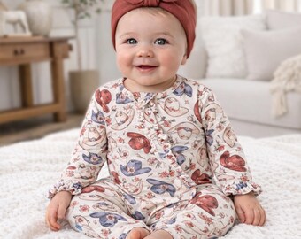 Wildflower Rodeo Cowgirl Zipper Romper - Bamboo Baby