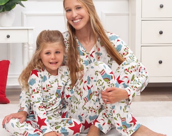 Women's Christmas Pajama's - Ultra Soft Bamboo Cotton Blend Pajama Set - Family Matching - Mommy & Me