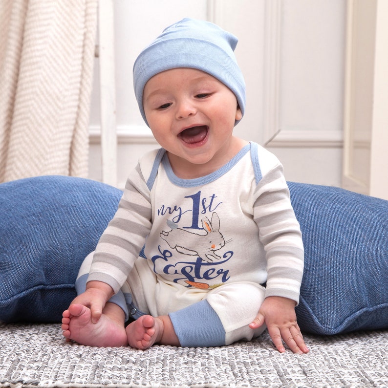 Baby Boy Romper Baby Boy Easter Baby Boy Bunnies My 1st Etsy