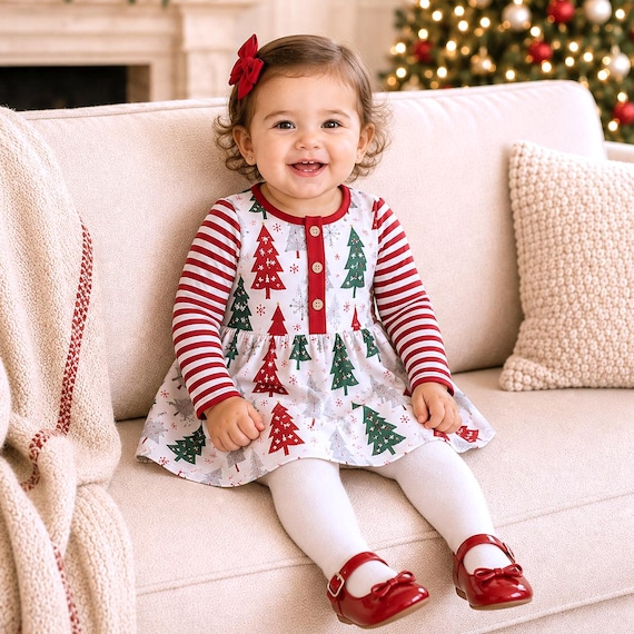 christmas dresses 24 months Baby Girl Dress - My First Christmas Outfit - Matching Family - Cotton red christmas dress toddler Rachel & Pheobe's bridesmaid US Size - Made To Order:2 24 Months chocolate brown women’s evening gown