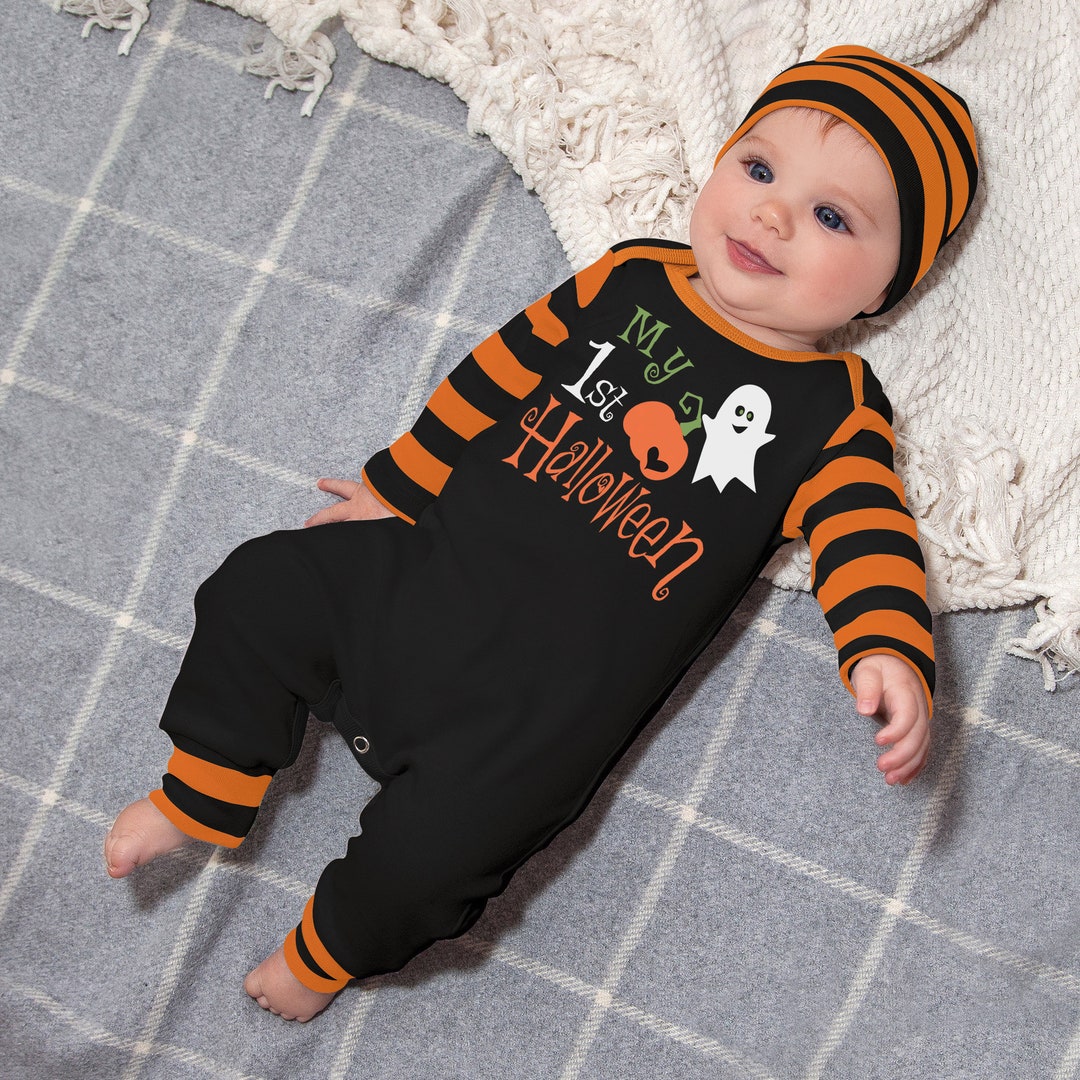 Newborn Baby Halloween Outfit My 1st Halloween Cotton Etsy