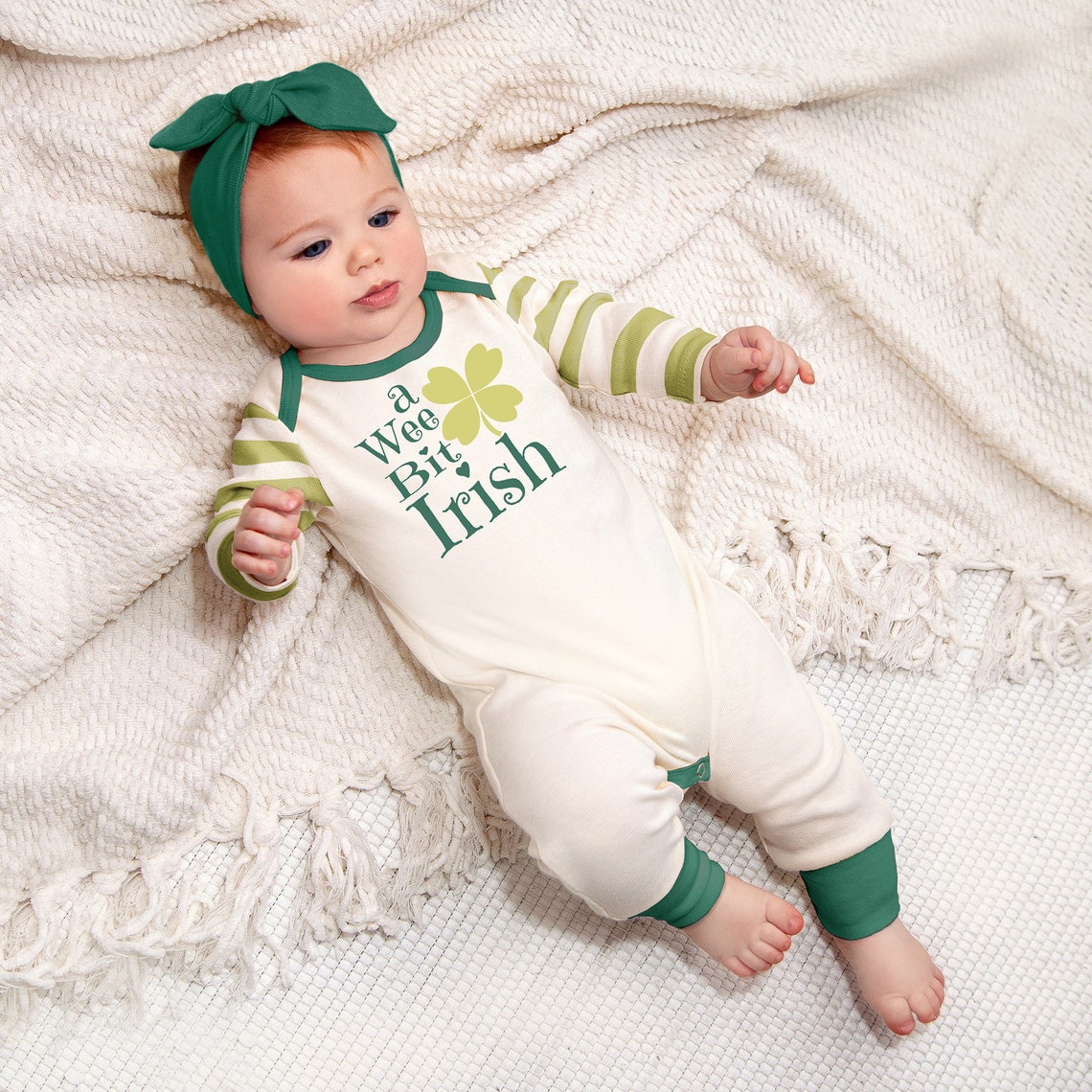 Baby Girl Irish Outfit Celtic Baby Infant Romper Shamrock Etsy