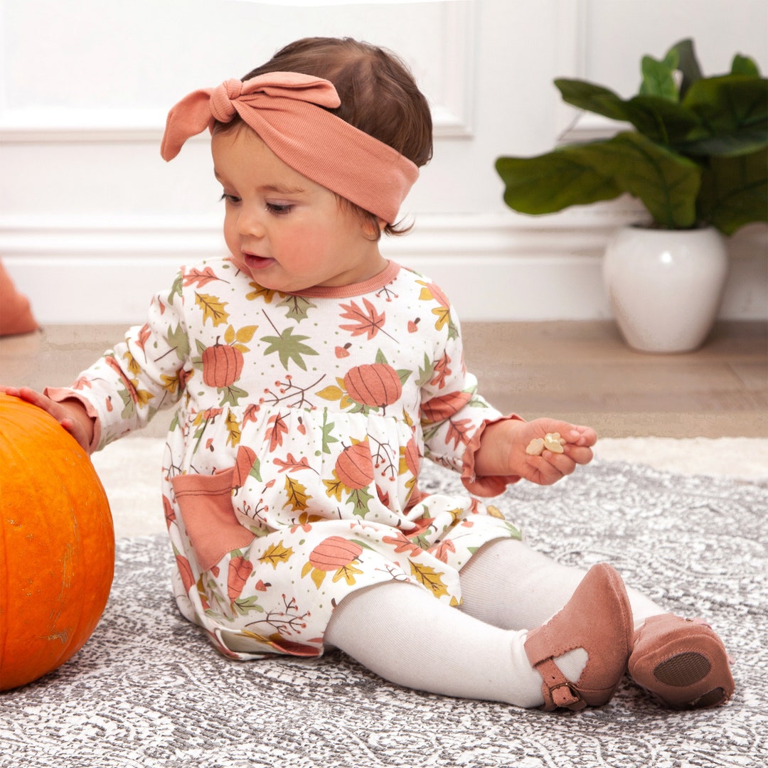 Baby Girl Thanksgiving Dress Bamboo Cotton Blend Only Etsy