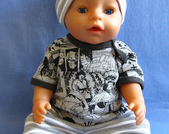 43cm Puppenkleidung weich Igelalarm  für Babypuppe 