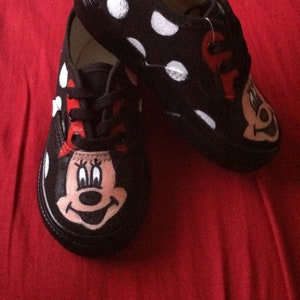 Minnie Mouse Polka Dot Custom Toddler VANS Shoes