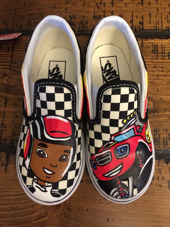 Instantáneamente Física Larva del moscardón Blaze & the Monster Machines Custom Vans Toddler Shoes - Etsy