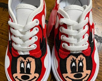 Minnie Mouse Red Bow Polka Dot Vans Shoes Toddler