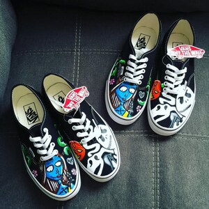 Zapatillas VANS personalizadas para adultos de Pesadilla antes de Navidad imagen 2
