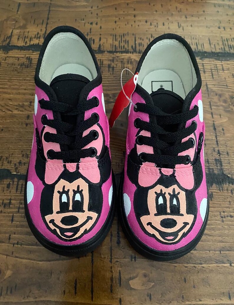 Minnie Mouse Custom Toddler VANS Shoes zdjęcie 2