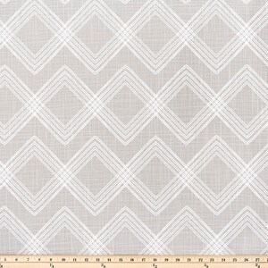 French grey  Fabric. French grey  and white in Colton  Prints.   Premier print. Slub canvass Fabric by yard. Medium decor fabric.