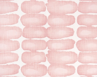 Blush Valance. Blush Pink & white in Shibori Dot Print. Window treatment. Slub Canvass Fabric.Designers pattern. Curtain. Choose  your sizes
