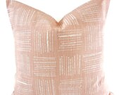Blush pink pillow cover. Brave Print Pillow cover. Throw pillow cover. Cotton. Sham Pillow case. Select your size.