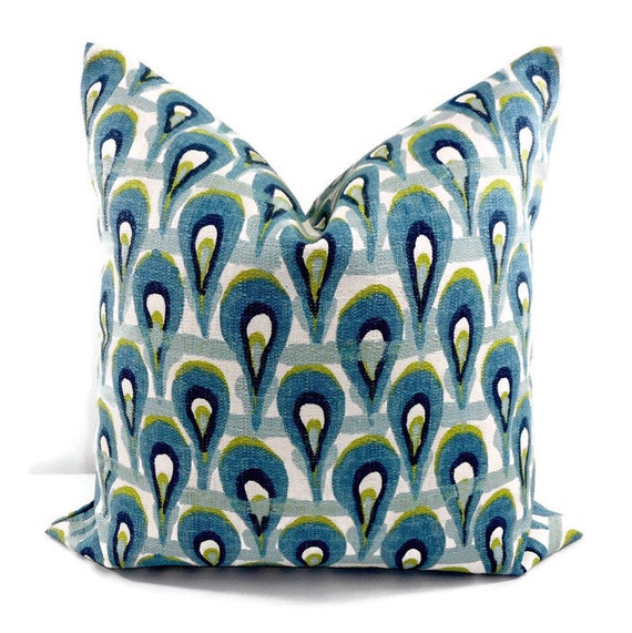 Blue Pillow cover. Blue cushion cover. Chloe Blue throw pillow. textured pillow case.birch frost fabric. Select size