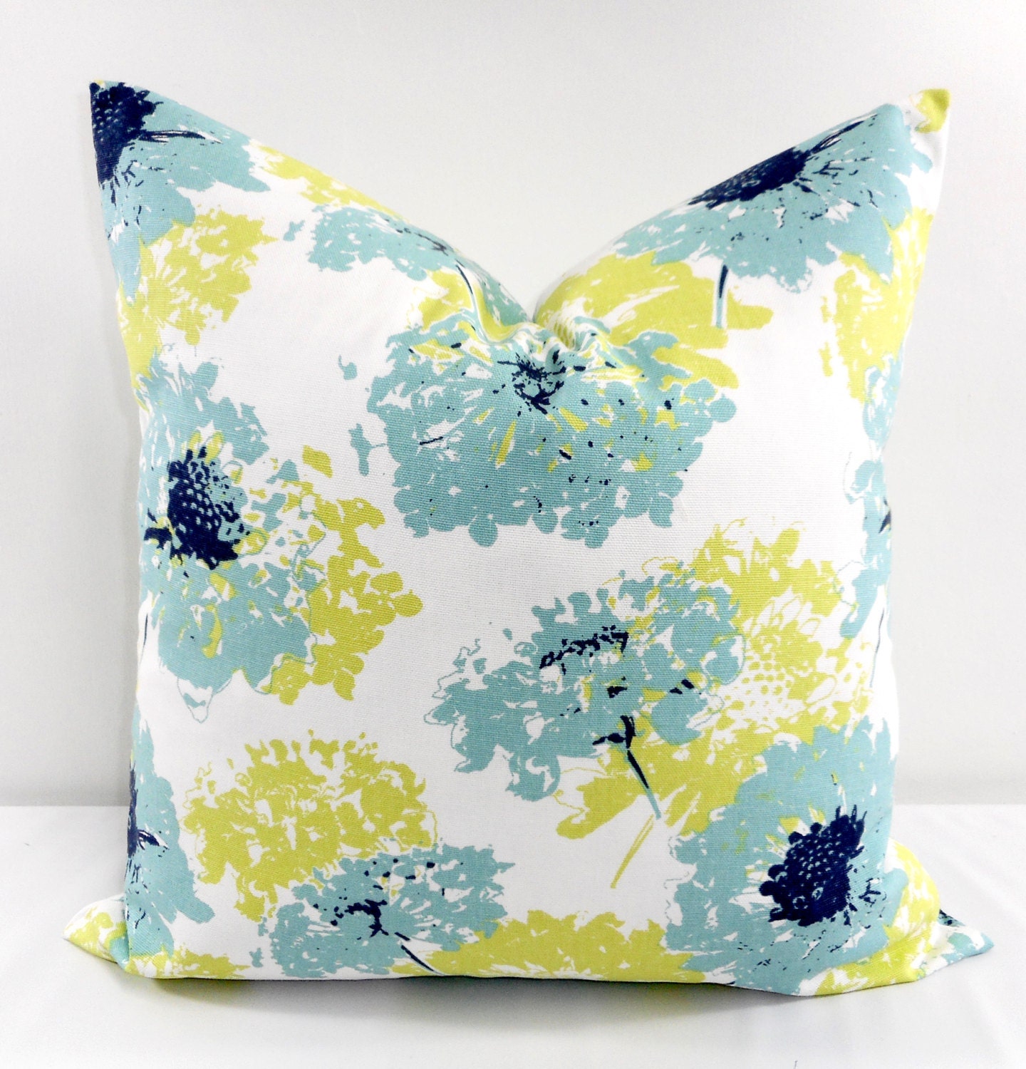 Floral Indigo Pillow Cover. Canal Blue Indigo. Sham Cover. Etsy