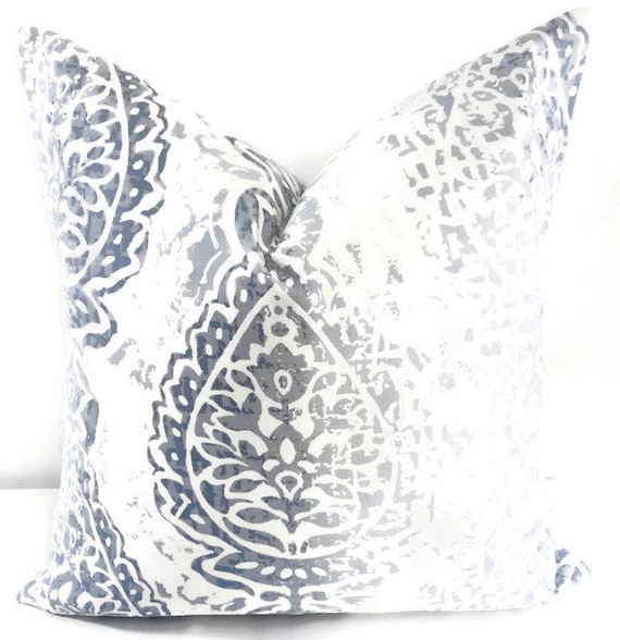 Cashmere Blue and white pillow cover Shop Manchester Pillow Cases online