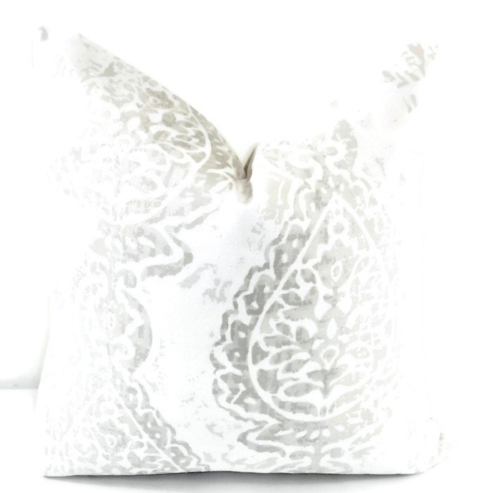 French Grey Pillow Cover. Manchester Damask Print Pillow Etsy