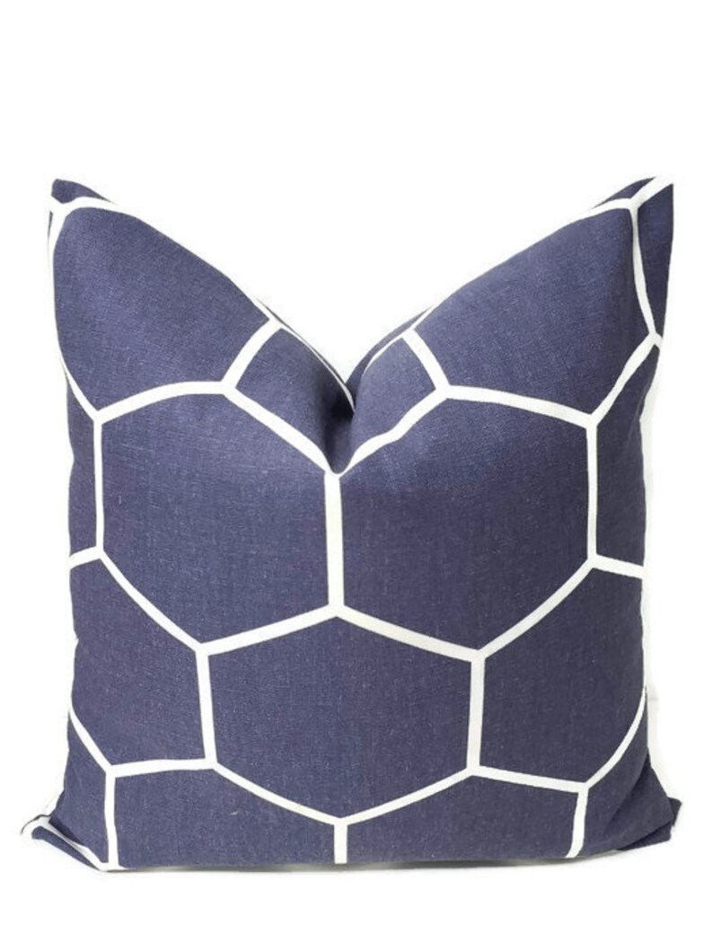 FARMHOUSE DECOR Vintage Indigo Pillow Cover Honey Comb Etsy