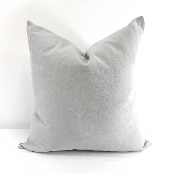 Grey Pillow Cover. Cushion Cover. Solid grey pillow. Sham Pillow case.Select your size.