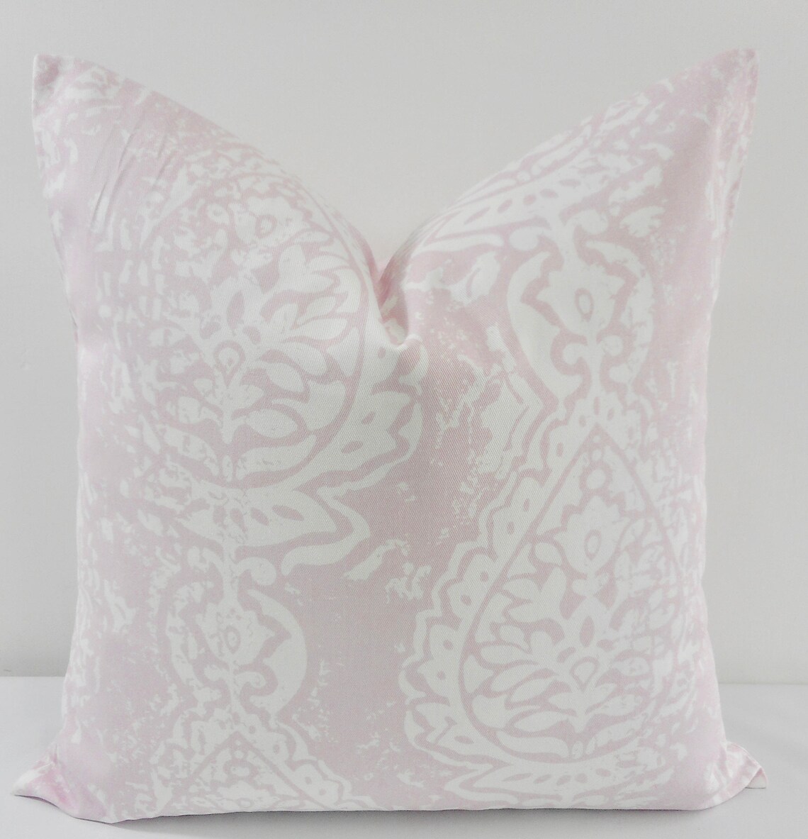 Pink & White Pillow Cover. Manchester Damask Pink Print Pillow Etsy