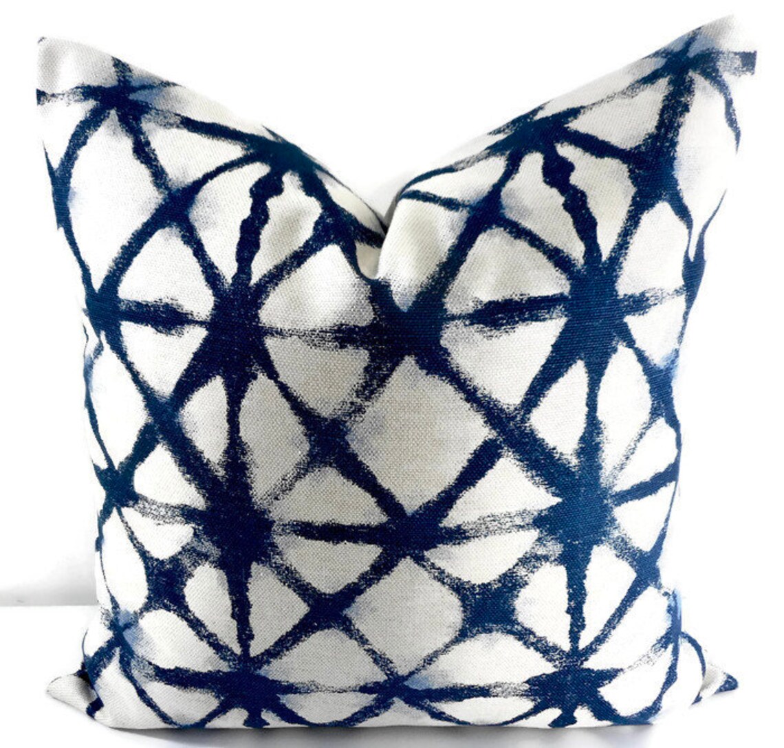 Off White Pillow Cover. Shibori Net Print Pillow Cover. Pillow Etsy