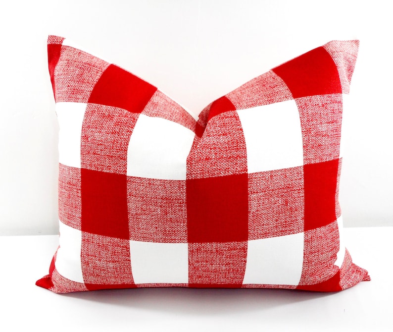 FARMHOUSE PILLOW COVER Red Pillow Pillow Cover Buffalo Etsy Australia